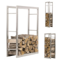 Support de stockage de bois de chauffage en métal extérieur amovible